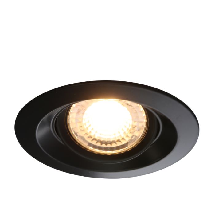 Ronde inbouwspot Tycho, zwart