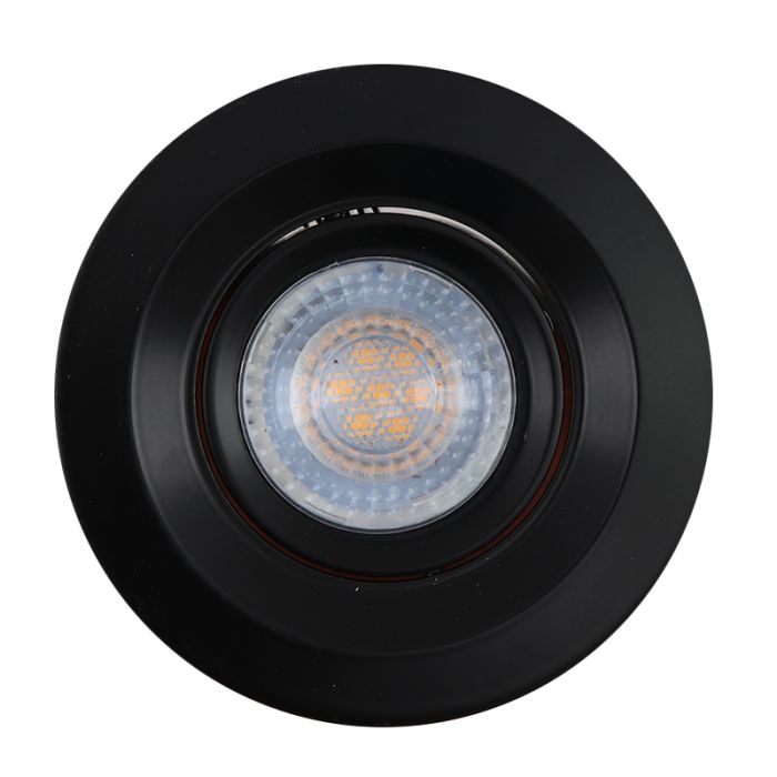 Ronde inbouwspot Tycho, zwart