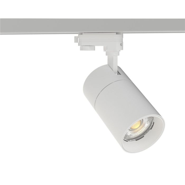Witte 3-fase spot Rozina, 30W, white switch, dimbaar, Pro