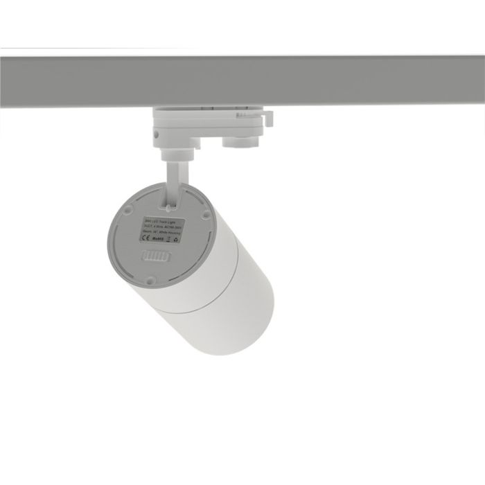 Witte 3-fase spot Rozina, 30W, white switch, dimbaar, Pro