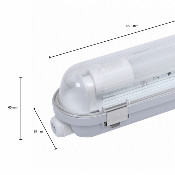 120 cm waterdicht LED TL armatuur - Suyata - voor 1 TL - IP65