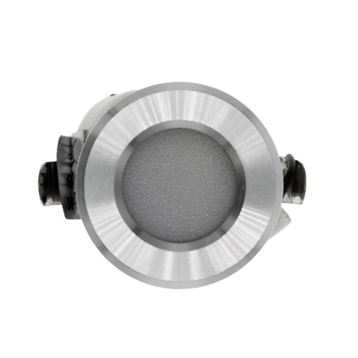 Zilveren mini inbouwspot aluminium, Philomena, 1,5W, 2700K LED, IP44