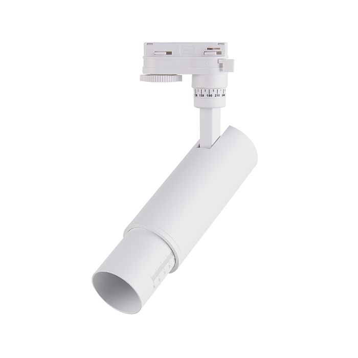 Witte 3-fase spot Rosella, 10W, white switch, Pro