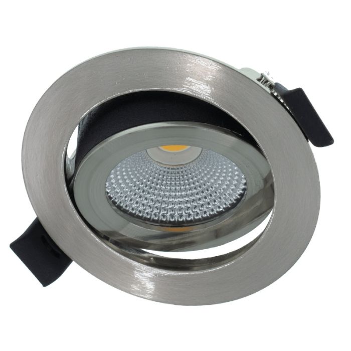 Zilveren downlight aluminium, Wimke, 5W, 2700K LED, IP44