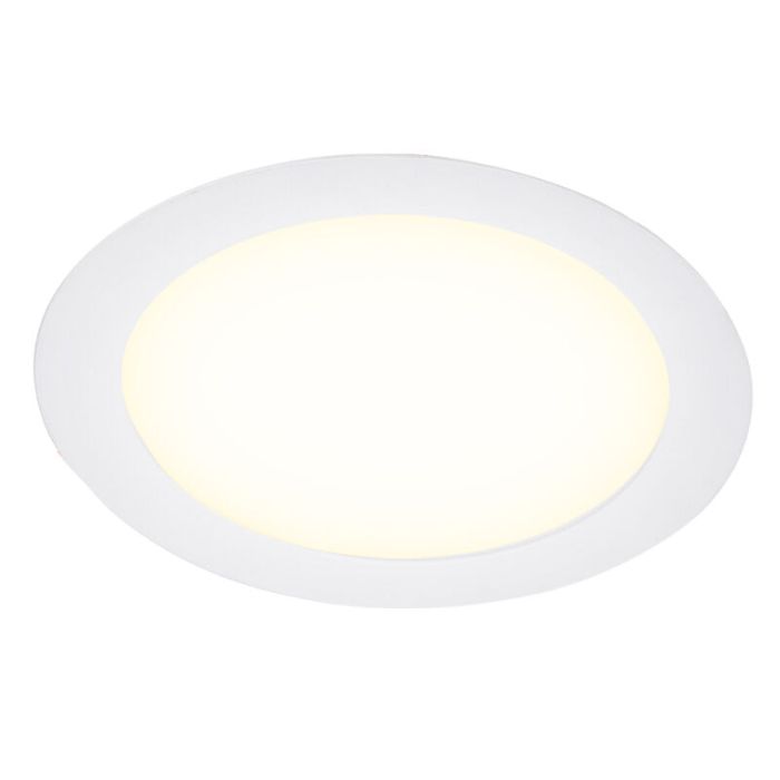 Witte downlight aluminium, Umbriel, 9W, 4000K LED, IP44