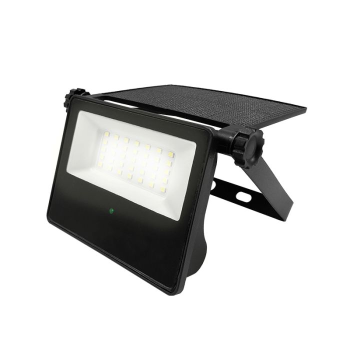 Zwarte schijnwerper op zonne-energie, Philipp, 15W, 6500K LED, IP65