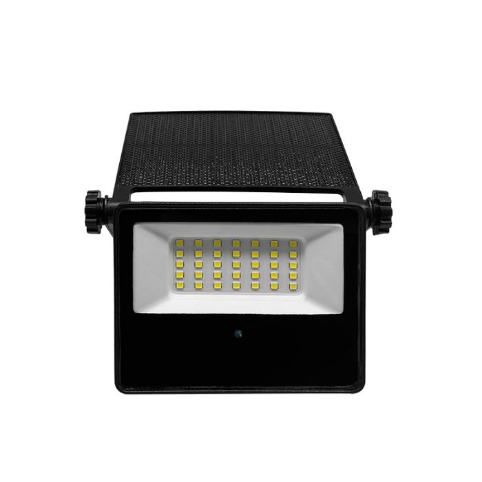 Zwarte schijnwerper op zonne-energie, Philipp, 15W, 6500K LED, IP65