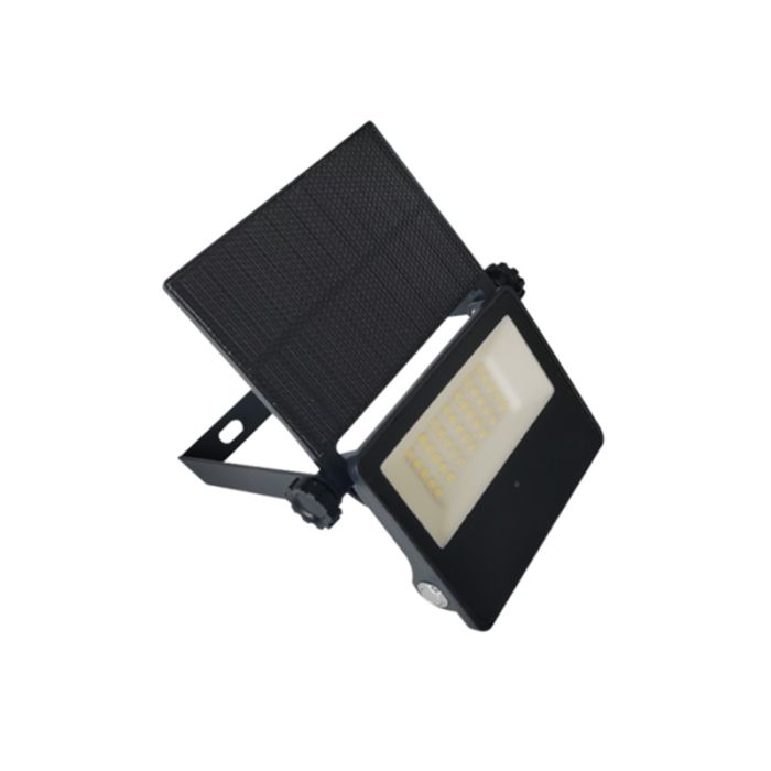 Zwarte schijnwerper op zonne-energie, Philipp, 15W, 6500K LED, IP65