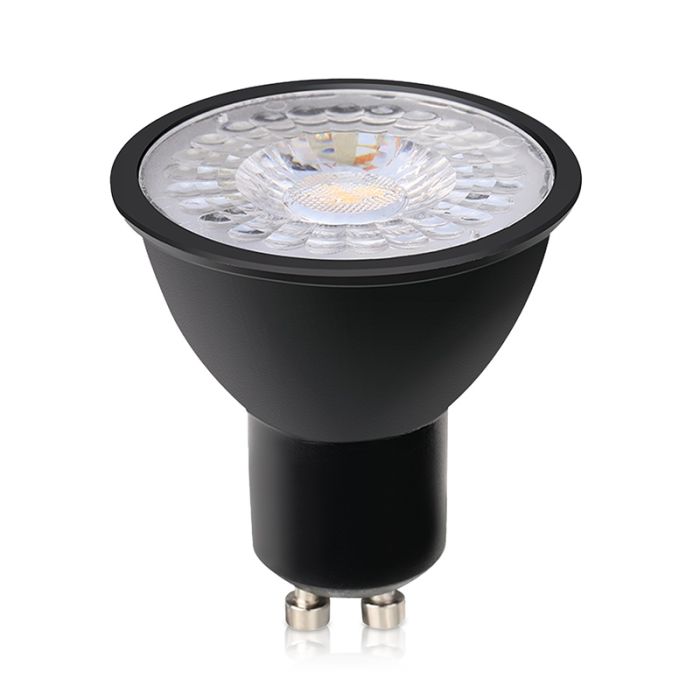 Dimbare GU10 LED lamp Antonie, zwart, 5W, 4000K