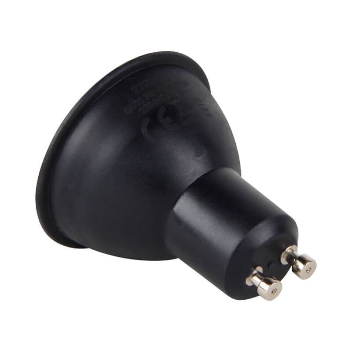 Dimbare GU10 LED lamp Antonie, zwart, 5W, 4000K