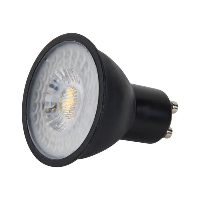 Dimbare GU10 LED lamp Antonie, zwart, 7W, 4000K