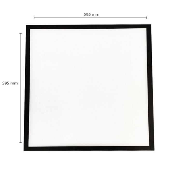 Zwart LED paneel 60x60 - 100 lm/W - UGR<19 - verstelbaar wit - back-lit