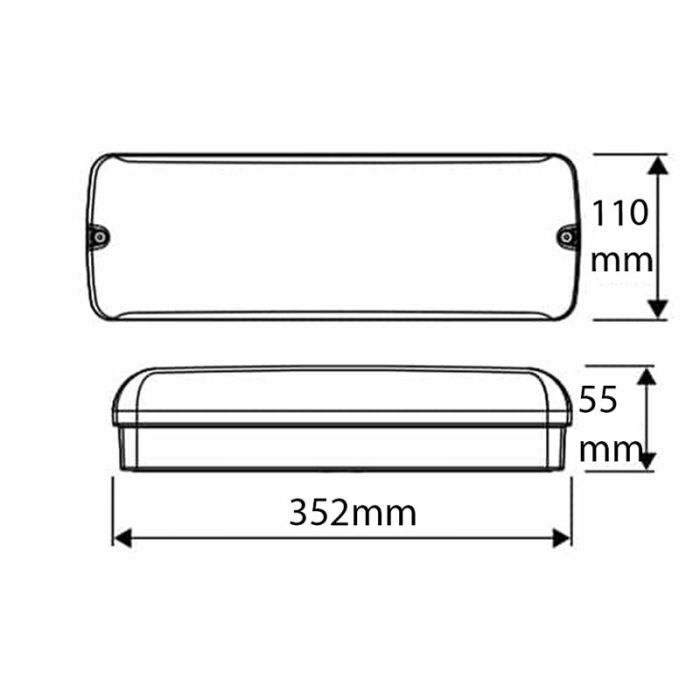 Noodverlichting Dimas - 3W - IP65 - zwart