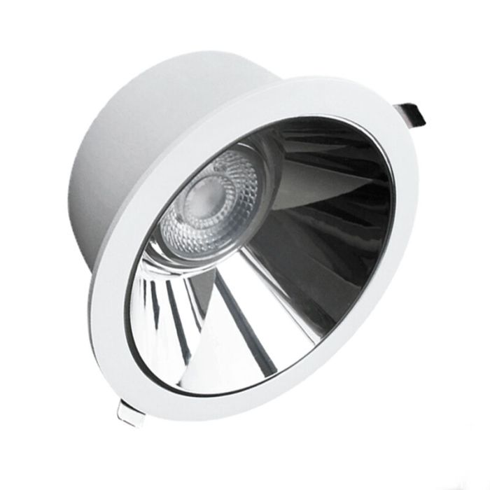 Witte downlight aluminium, Maud, 7W, white switch LED, IP22