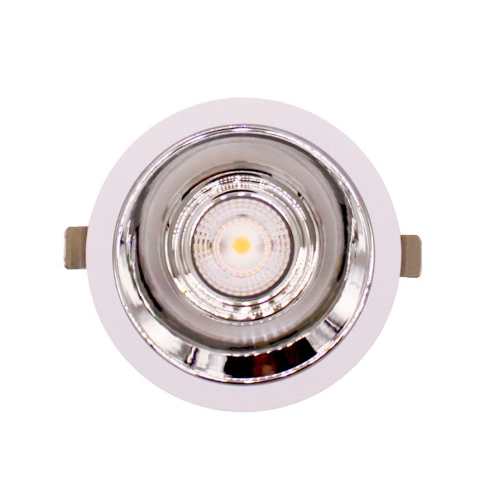 Witte downlight aluminium, Maud, 20W, white switch LED, IP22