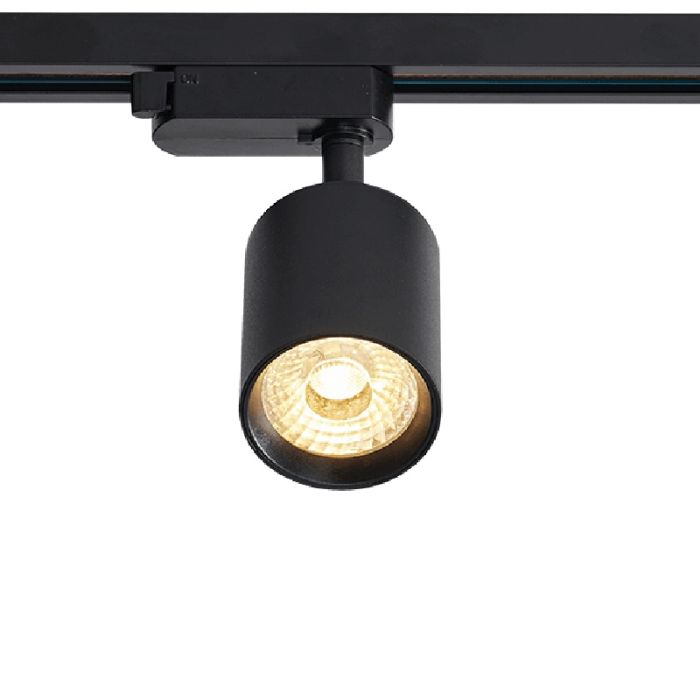 Zwarte 3-fase spot Jayla, 10W, 4000K, Pro