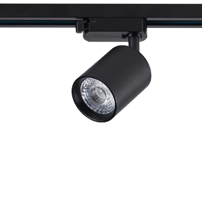 Zwarte 3-fase spot Jayla, 10W, 4000K, Pro