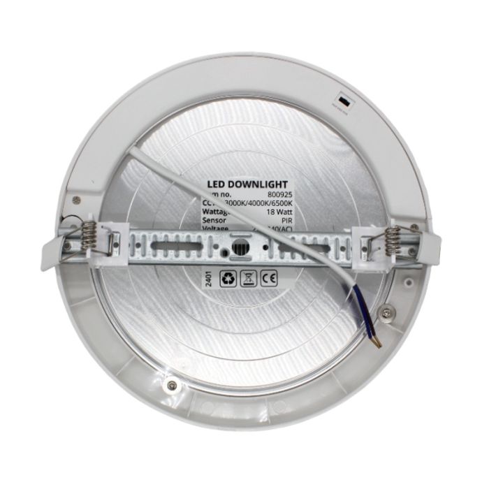 In/opbouw LED downlight met bewegingssensor, Okno, 17,6W, white switch, IP22
