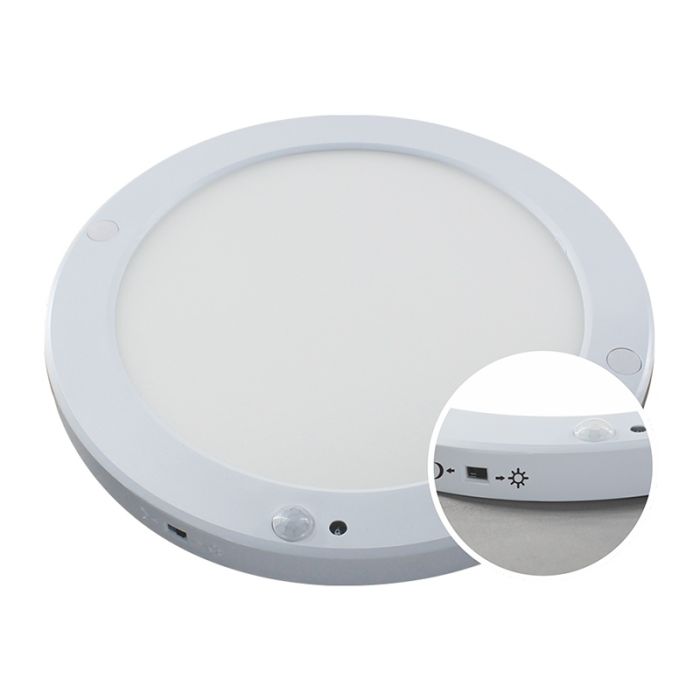 In/opbouw LED downlight met bewegingssensor, Okno, 17,6W, white switch, IP22