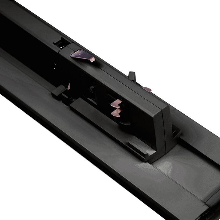 Zwart 3-fase railarmatuur Tora, 35W, white switch, 60 cm, Pro