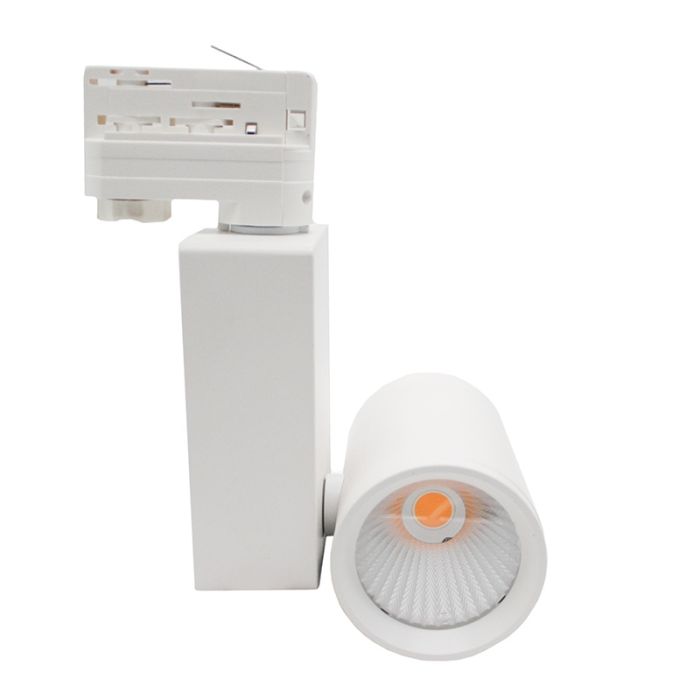 Witte 3-fase spot Deena, 28W, 3000K, Pro