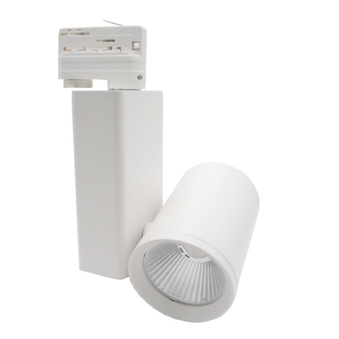 Witte 3-fase spot Deena, 28W, 3000K, Pro