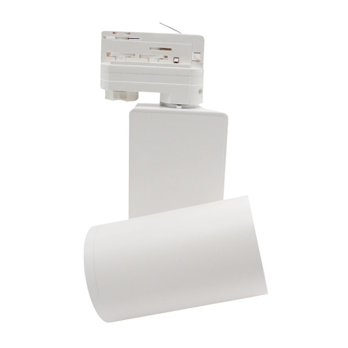 Witte 3-fase spot Deena, 28W, 3000K, Pro