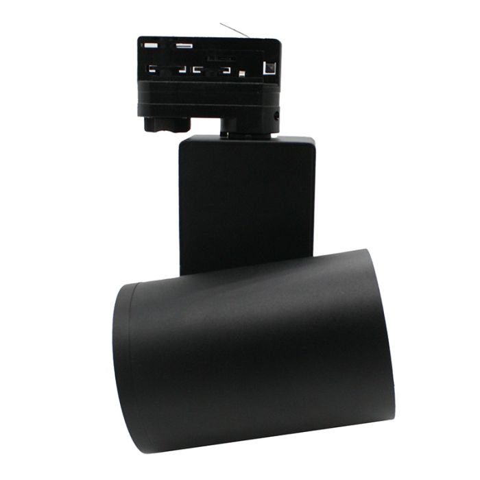 Zwarte 3-fase spot Deena, 18W, 3000K, Pro