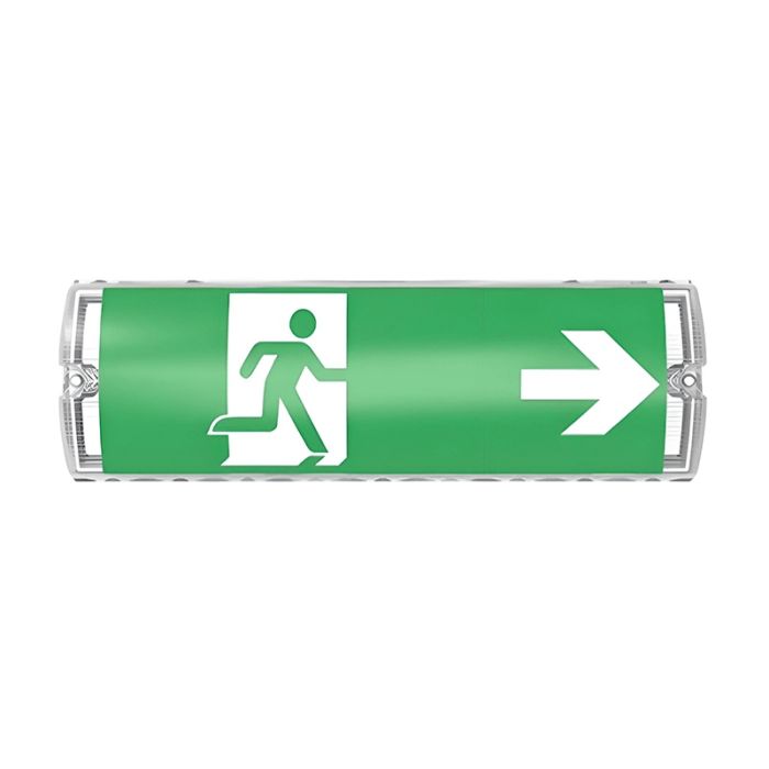 Zwarte noodverlichting incl. pictogrammen, Pedram, 3W, 6500K LED, IP66