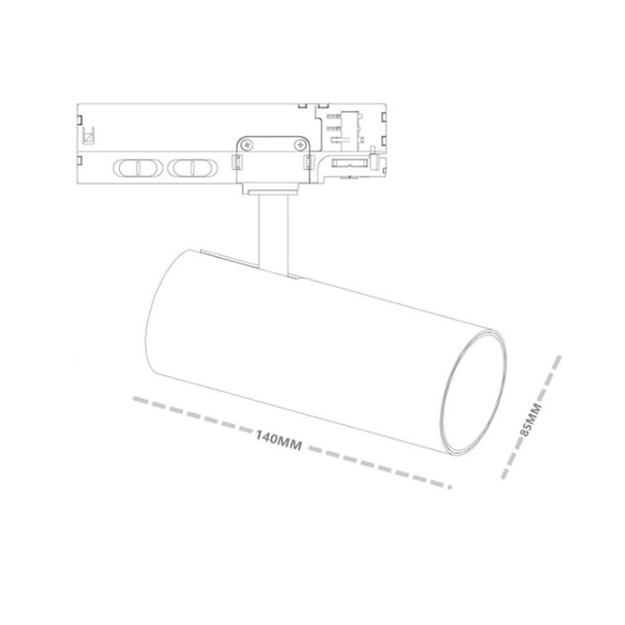 SLV LED Spot EURO SPOT für Hochvolt-Stromschiene 3Phasen