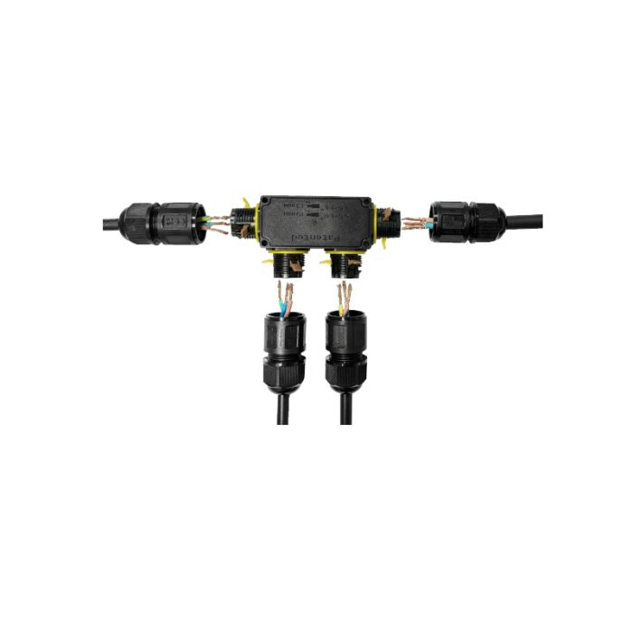 3 pin 4-weg connector, IP68
