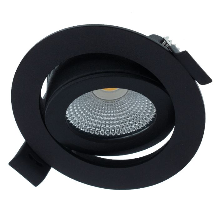 Zwarte downlight aluminium, Wimke, 5W, RGBW LED, IP54