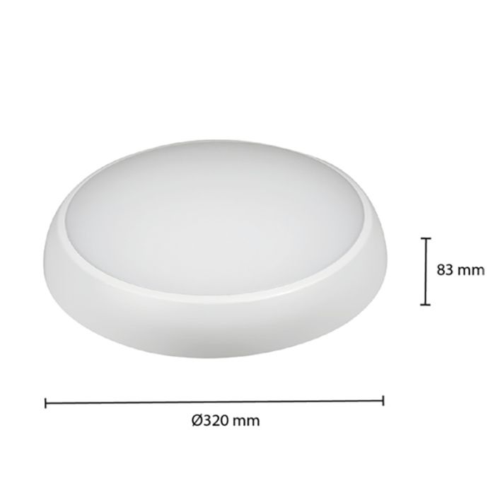 Witte galerijverlichting kunststof, Niamh, 13W, warm tot koud wit verstelbare LED, IP54