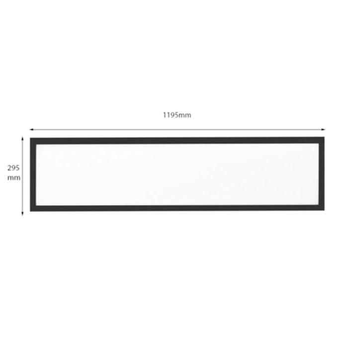Zwart LED paneel 30x120 - 125 lm/W - UGR<22 - verstelbaar wit - side-lit