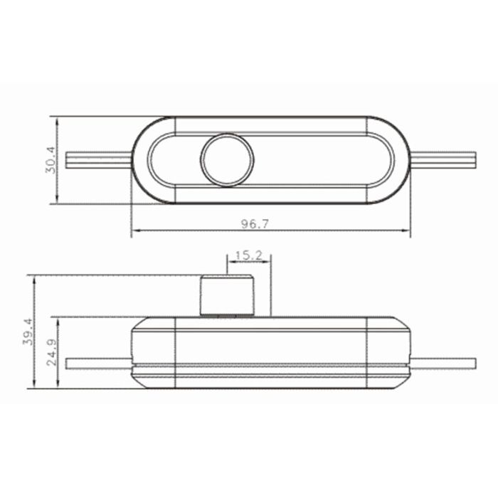 Zwarte LED snoerdimmer - 0-50W