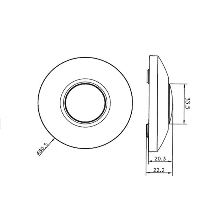 Zwarte LED vloerdimmer - 0-50W