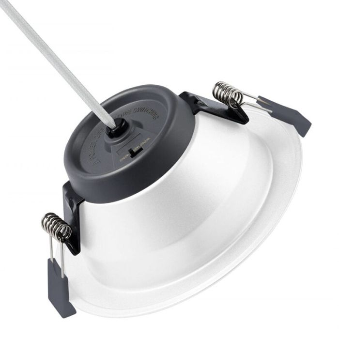 Witte downlight aluminium, Otmar, 10W, white switch LED, IP22