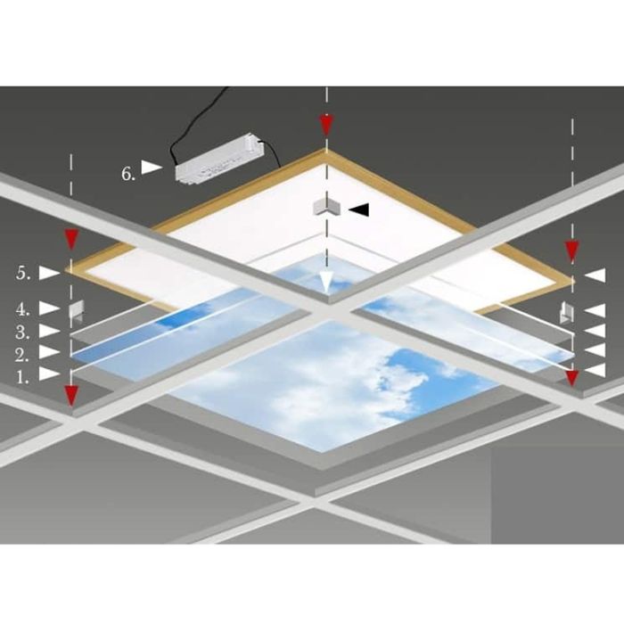 Fotoprint klaproos - set van 4 acrylplaten met print, voor 60x60 cm LED panelen