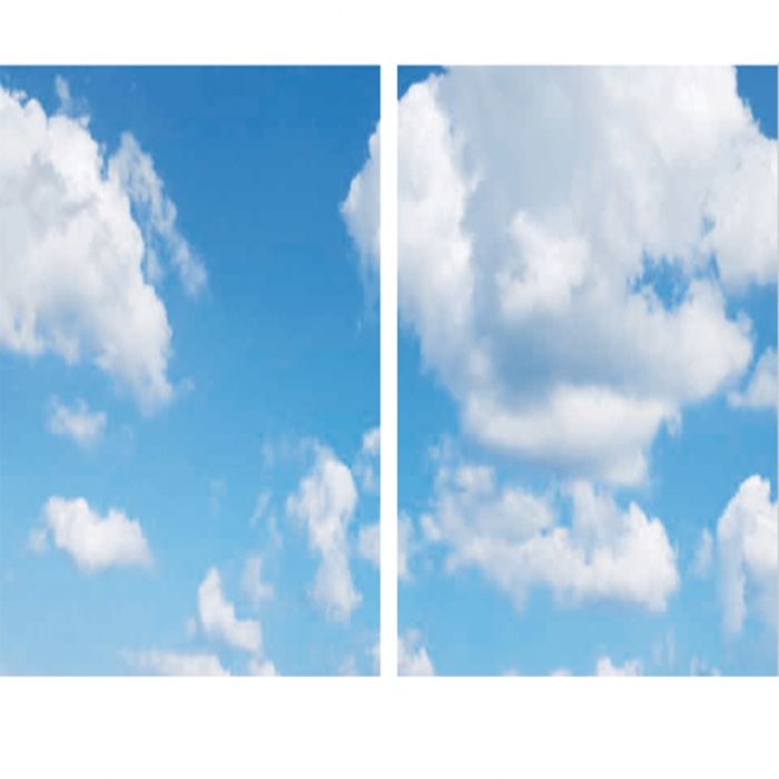 Fotoprint wolk - set van 2 acrylplaten met print, voor 60x60 cm LED panelen