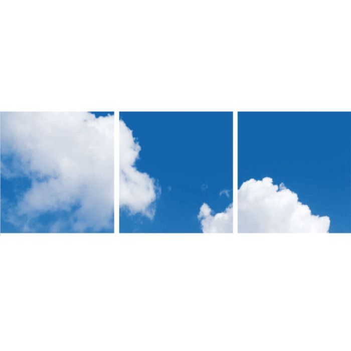 Fotoprint wolk - set van 3 acrylplaten met print, voor 60x60 cm LED panelen