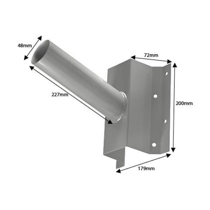 Muursteun voor straatverlichting 48 mm