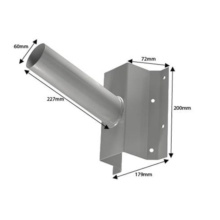 Muursteun voor straatverlichting 60 mm