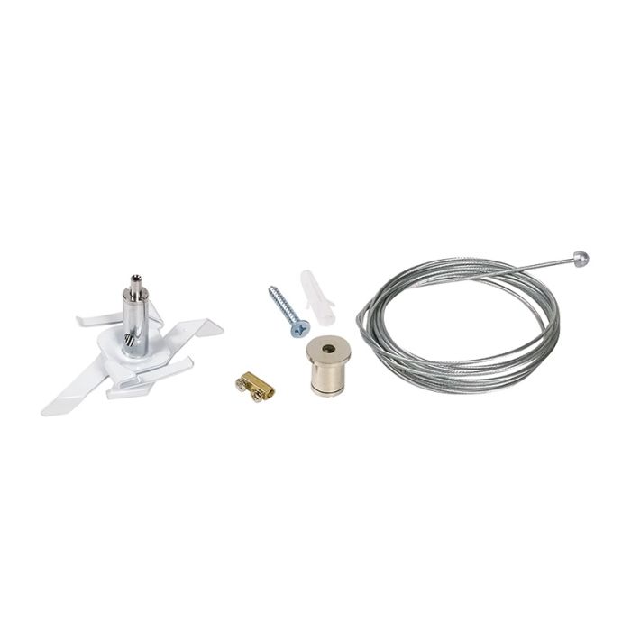 Systeemplafond clip voor 3-fase railverlichting, wit, Pro