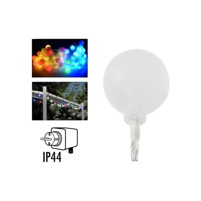 16m LED kerstverlichting buiten, 80 gekleurde bollampjes