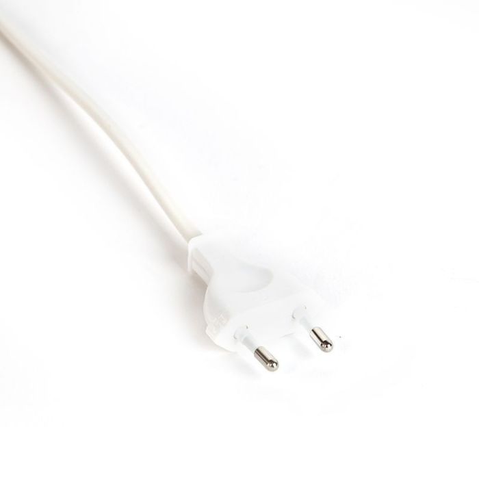 Witte aansluitkabel met schakelaar, 2 meter