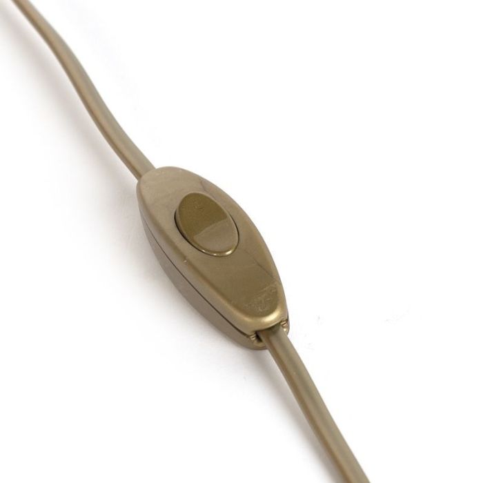 Bronzen aansluitkabel met schakelaar, 2 meter
