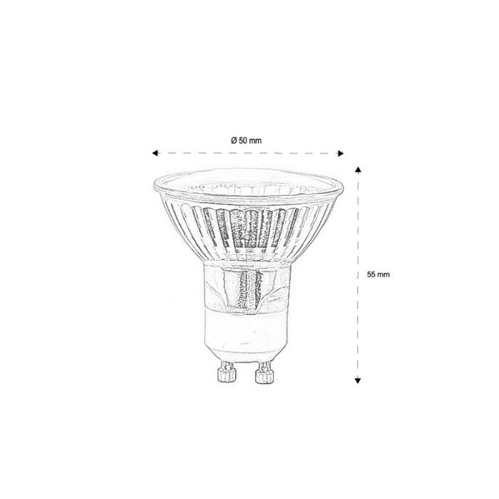 GU10 halogeen lamp, 35 Watt, 3000K (Warm wit)
