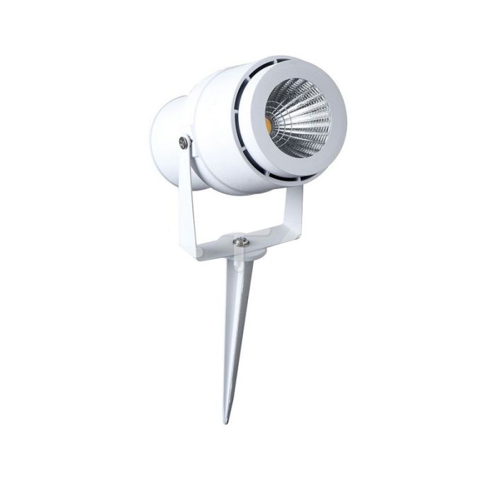 Aluminium prikspot wit, Soufyan, 12W, 4000K LED, IP65