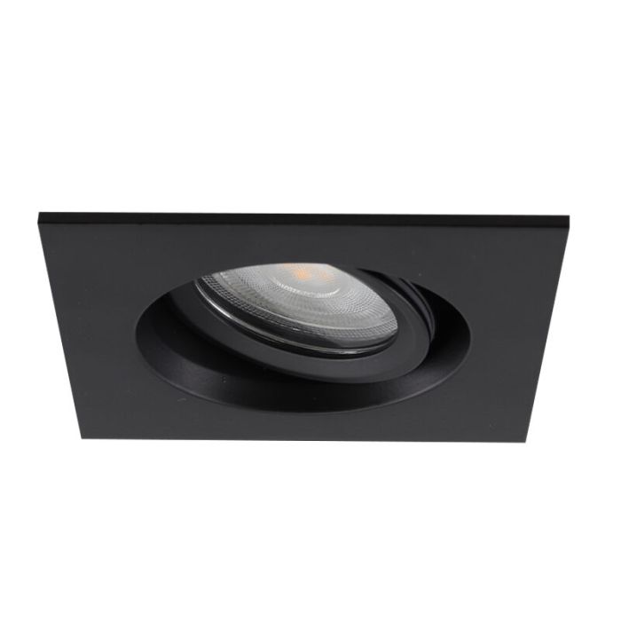 Aluminium badkamer inbouwspot zwart, Jorin, IP65