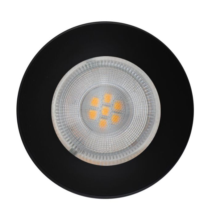 Aluminium trimless inbouwspot zwart, Sanaz